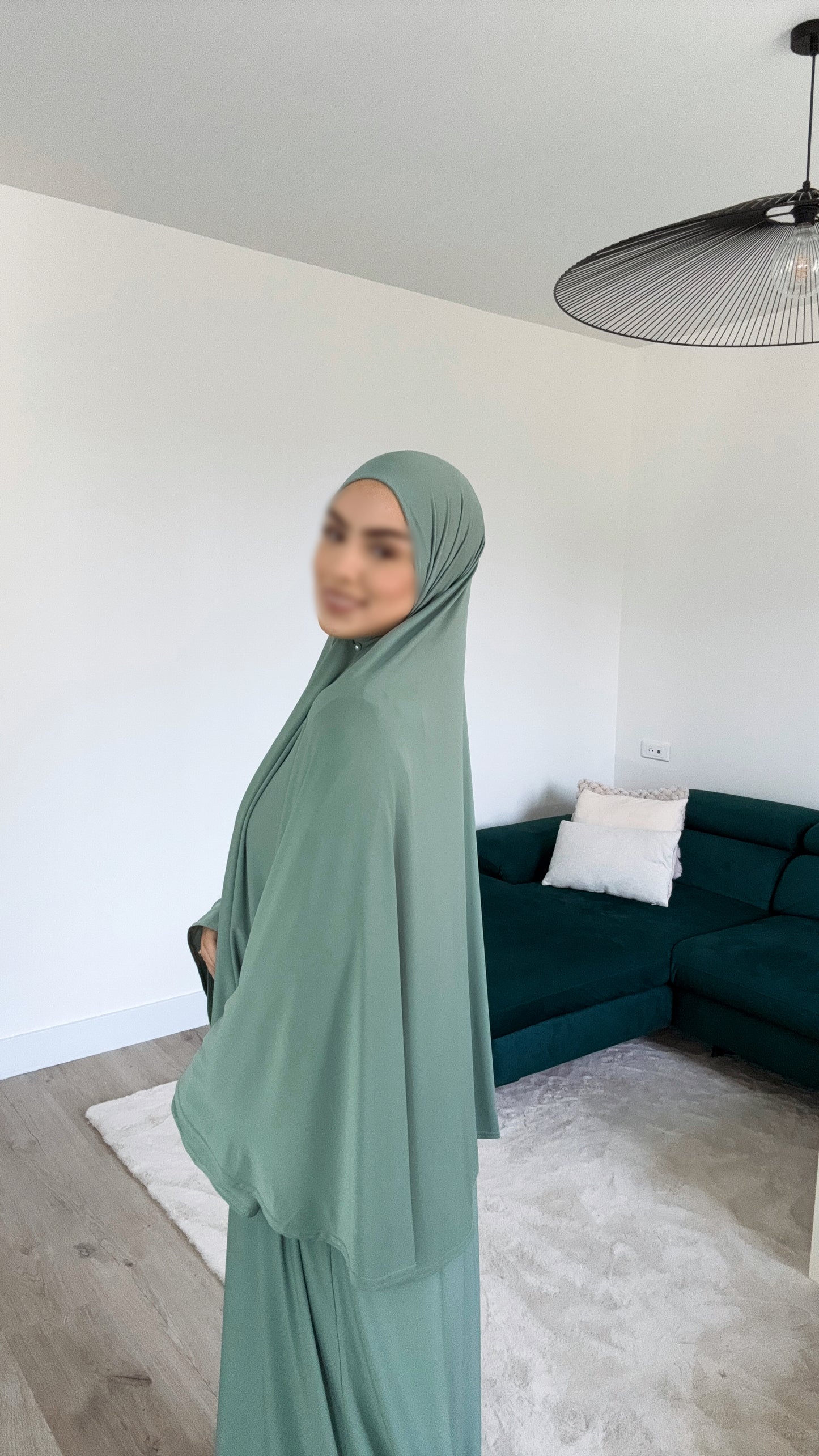 Robe et Khimar Vert d’eau
