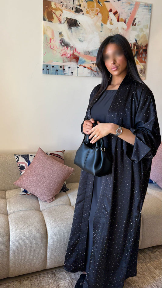 Ensemble Abaya & Kimono noir