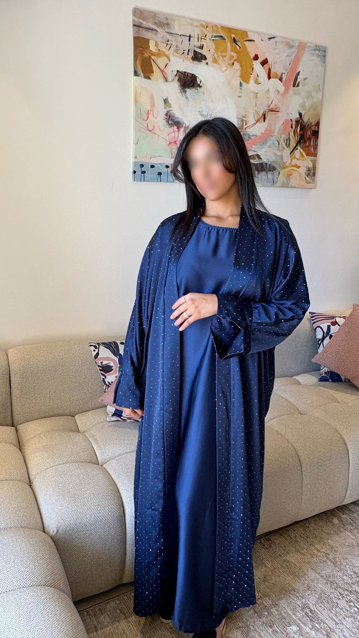 Ensemble Abaya & Kimono Strass