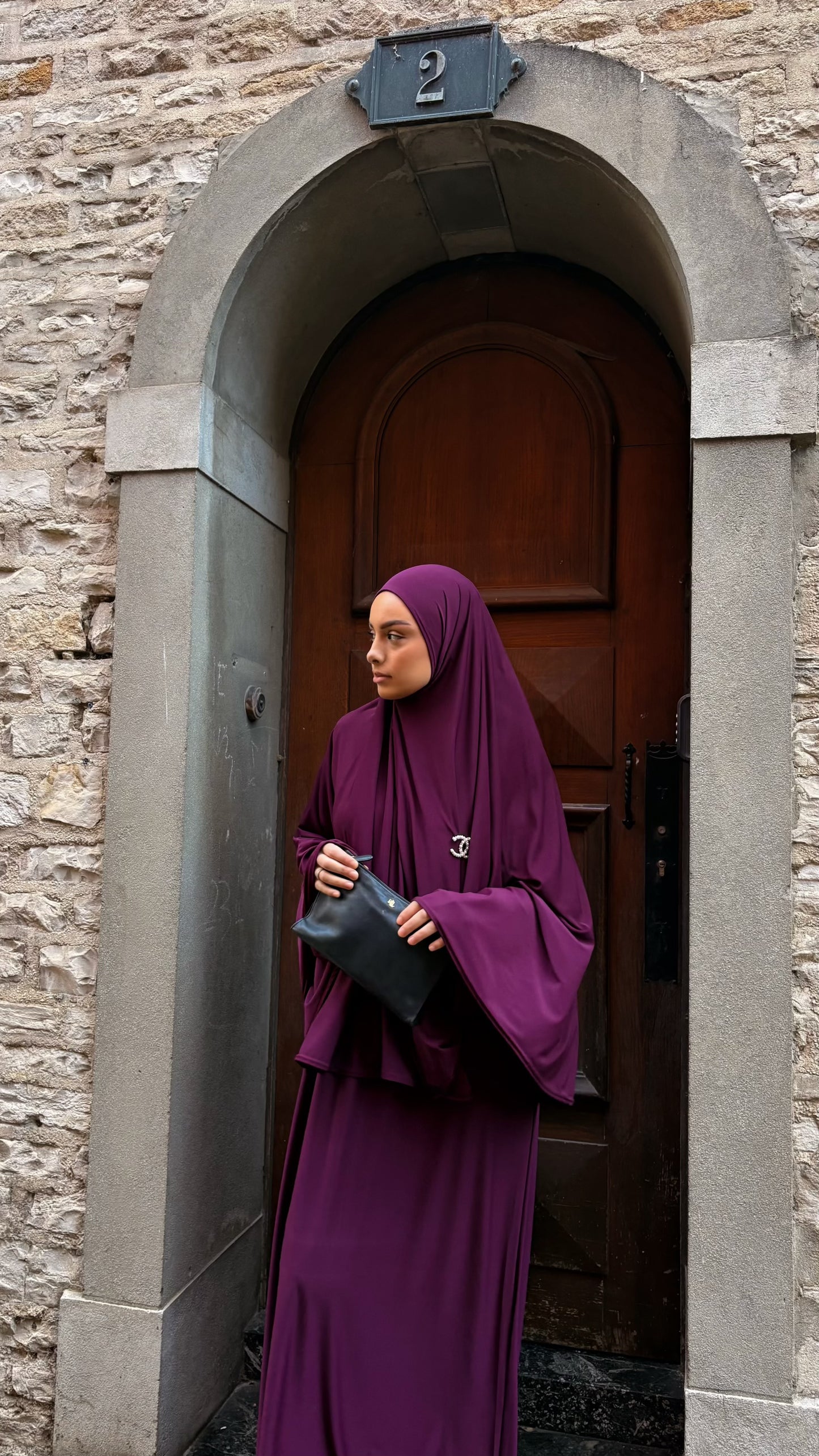 Robe et Khimar Prune