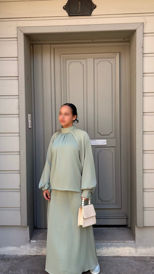 Ensemble jupe turquoise
