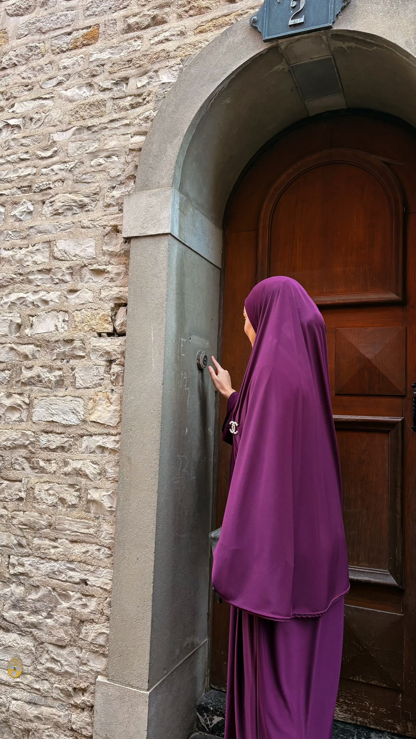 Robe et Khimar Prune