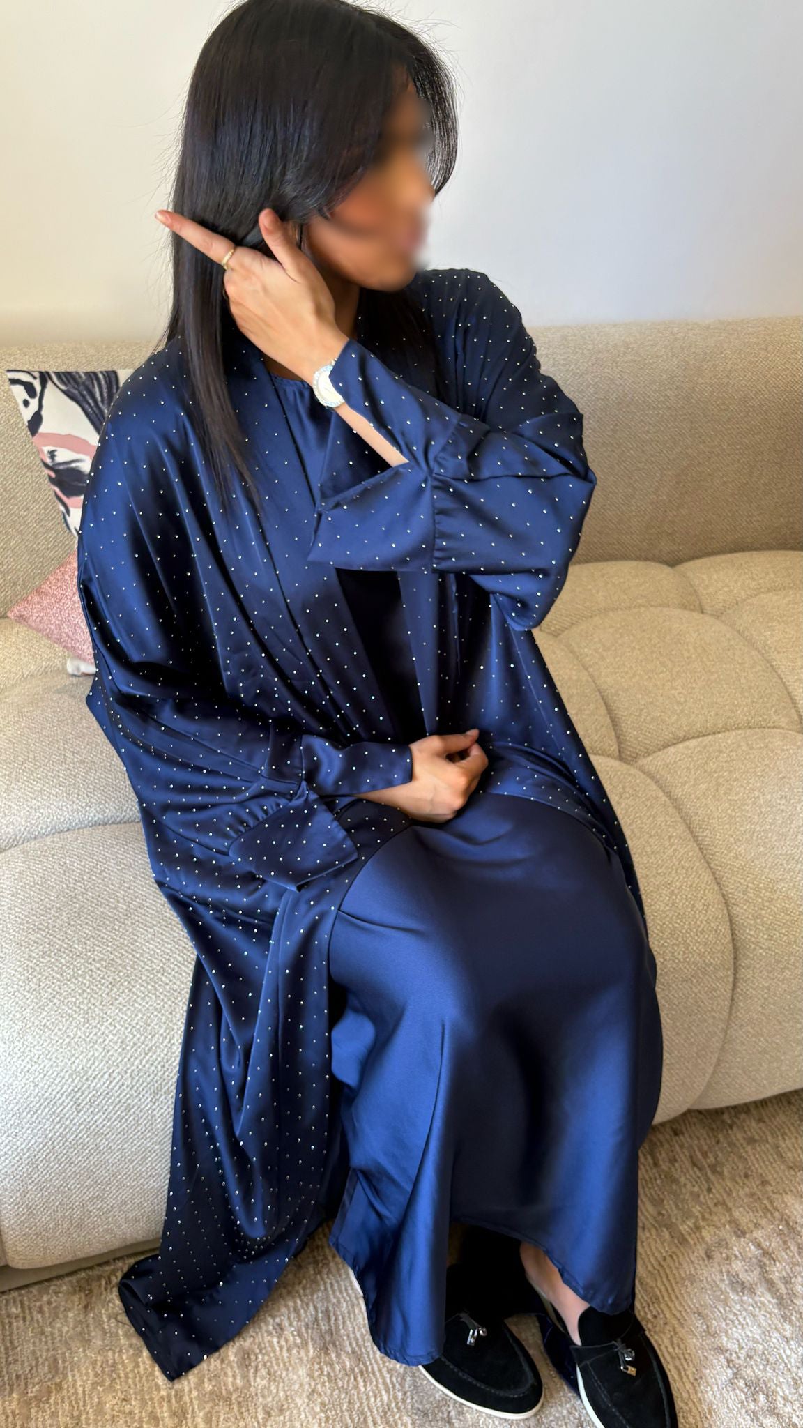 Ensemble Abaya & Kimono Strass